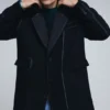 Long Striped Wool Coat Long Striped Wool Coat