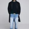 Long Striped Wool Coat Long Striped Wool Coat
