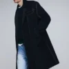 Long Striped Wool Coat Long Striped Wool Coat