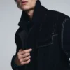 Long Striped Wool Coat Long Striped Wool Coat