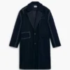 Long Striped Wool Coat Long Striped Wool Coat