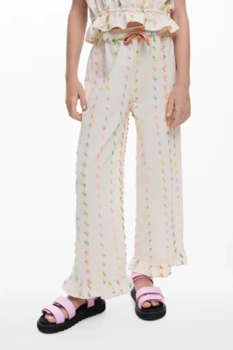 Long Trousers with Pompoms