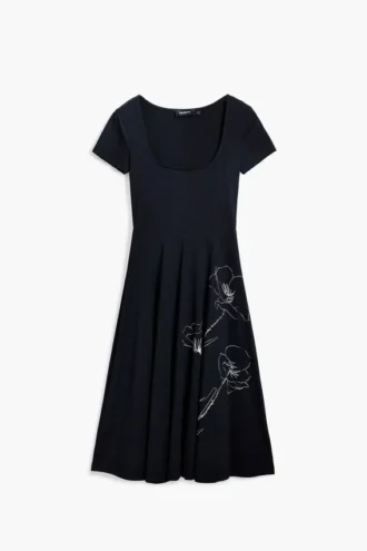 Low-Cut Midi Dress