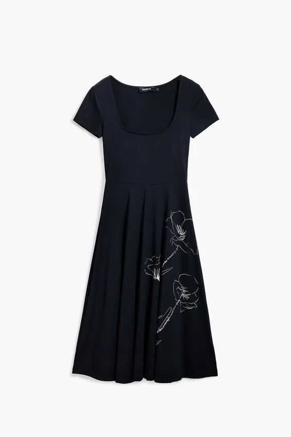Low-Cut Midi Dress Low-Cut Midi Dress