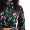 M. Christian Lacroix Cropped Floral Blouse
