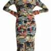 M. Christian Lacroix Tapestry Midi Dress M. Christian Lacroix Tapestry Midi Dress