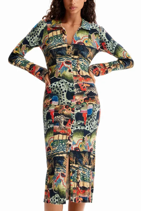 M. Christian Lacroix Tapestry Midi Dress M. Christian Lacroix Tapestry Midi Dress