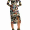 M. Christian Lacroix Tapestry Midi Dress M. Christian Lacroix Tapestry Midi Dress