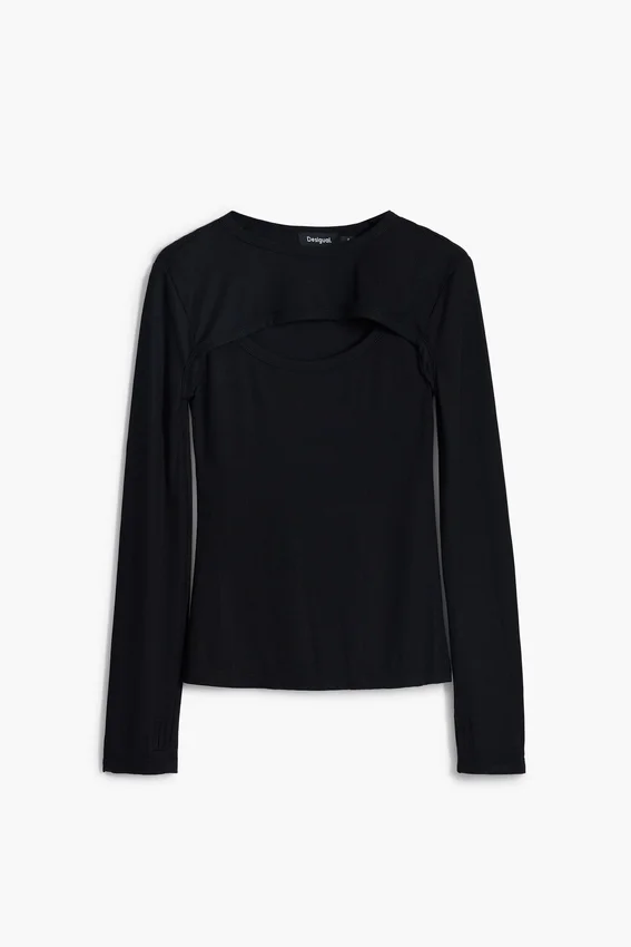 Maitrepierre Cutout Neckline T-Shirt Maitrepierre Cutout Neckline T-Shirt