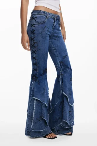 Mar&Iacute;A Escote Denim Pants