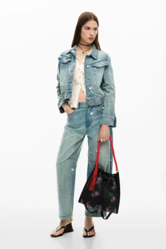Medium Backpack Flower Texture