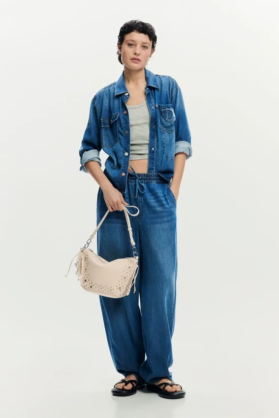 Medium Bag Studs Fringes Medium Bag Studs Fringes
