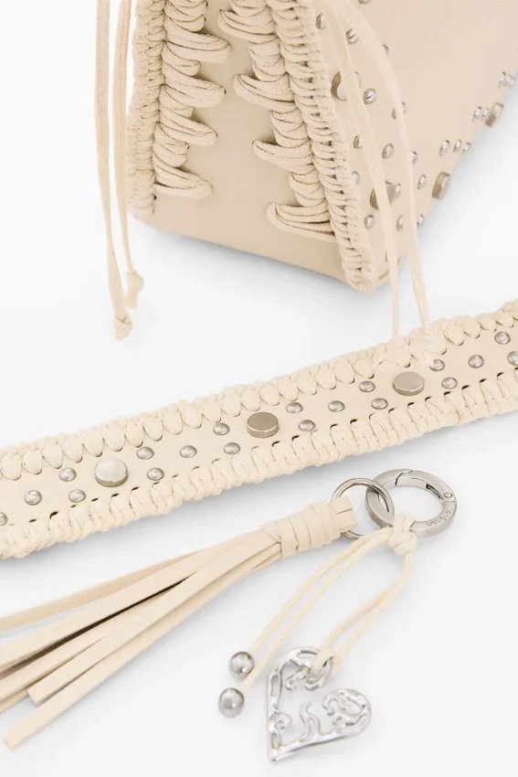 Medium Bag Studs Fringes Medium Bag Studs Fringes