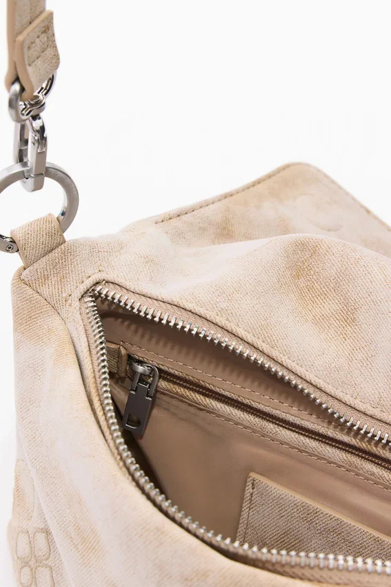 Medium Bag with Embroidered Flap Medium Bag with Embroidered Flap