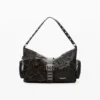 Medium Bag with Flower Appliques Medium Bag with Flower Appliques