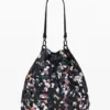 Medium Braided Backpack with Flowers