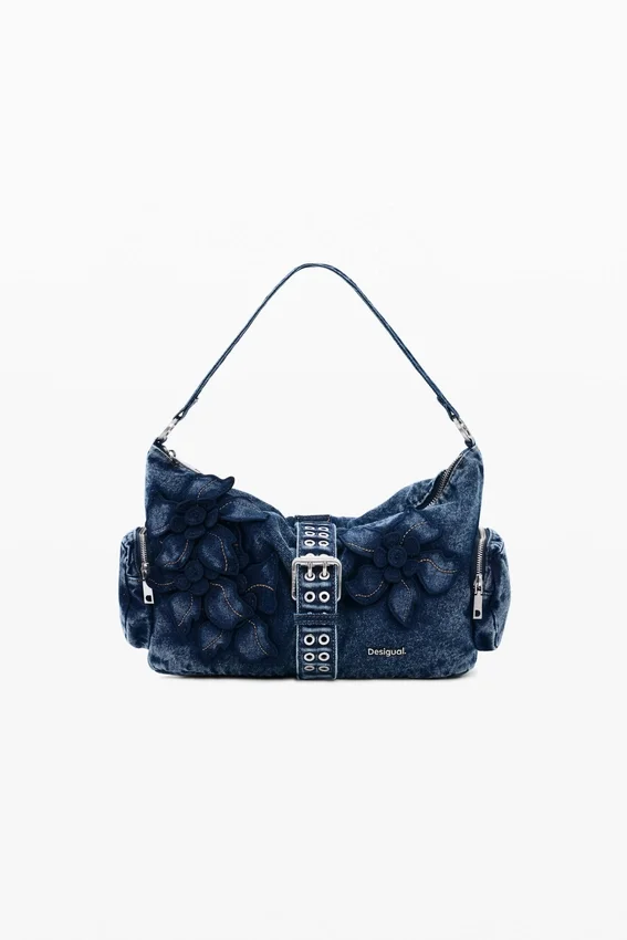 Medium Denim Floral Bag Medium Denim Floral Bag