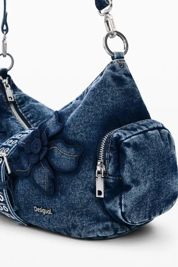 Medium Denim Floral Bag Medium Denim Floral Bag