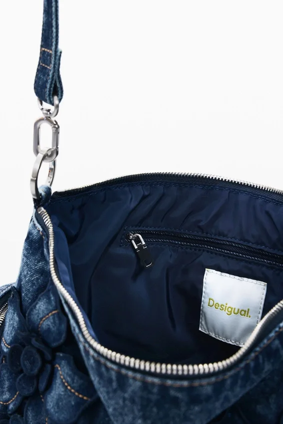 Medium Denim Floral Bag Medium Denim Floral Bag