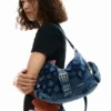 Medium Denim Floral Bag Medium Denim Floral Bag