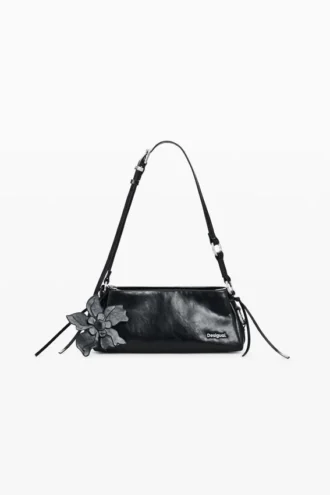 Medium Faux Leather Charm Bag