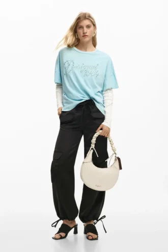 Medium Oval Bag with Embossing