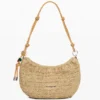 Medium Oval Raffia Bag with Charms