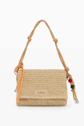 Medium Raffia Bag with Charms