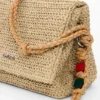 Medium Raffia Bag with Charms