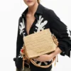 Medium Raffia Bag with Charms