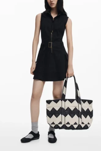 Medium Reversible Twill Bag