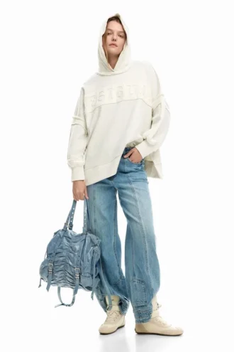 Medium Ruched Denim Backpack