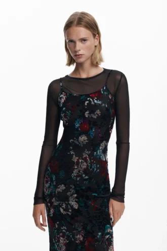 Mesh Combo Dress