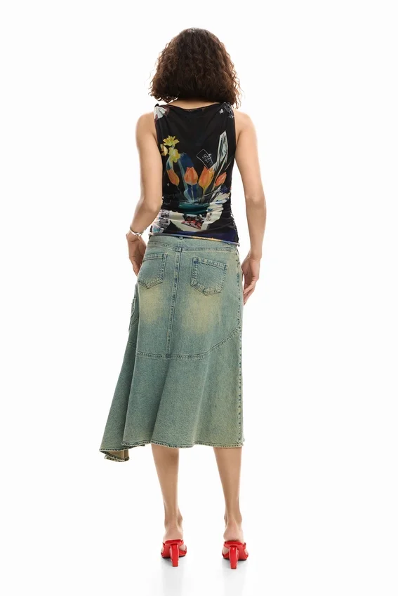Mesh T-Shirt with Flowers Mesh T-Shirt with Flowers