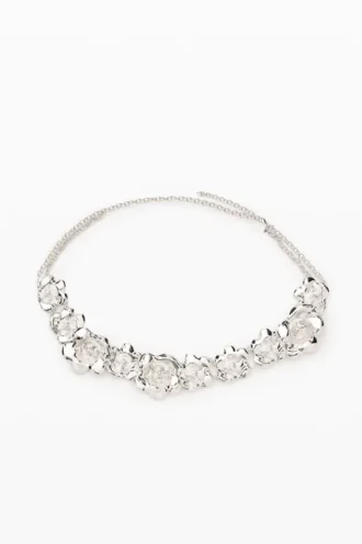 Metallic Flower Belt