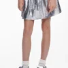 Metallic Short Skirt