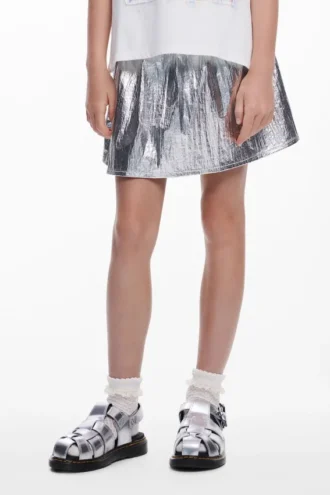 Metallic Short Skirt