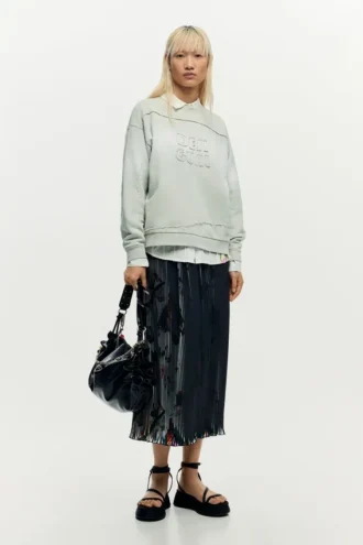 Midi Arty Texture Skirt