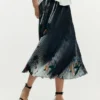 Midi Arty Texture Skirt