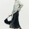 Midi Arty Texture Skirt
