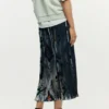 Midi Arty Texture Skirt
