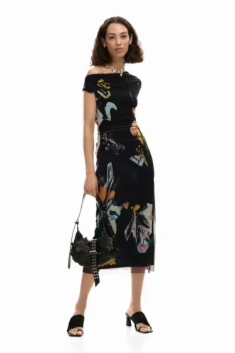 Midi Collage Dress