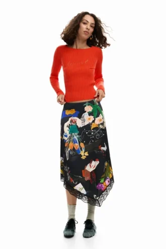 Midi Collage Skirt