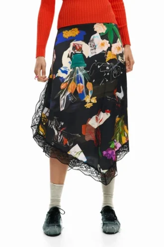 Midi Collage Skirt