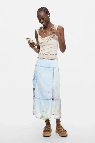 Midi Denim Skirt