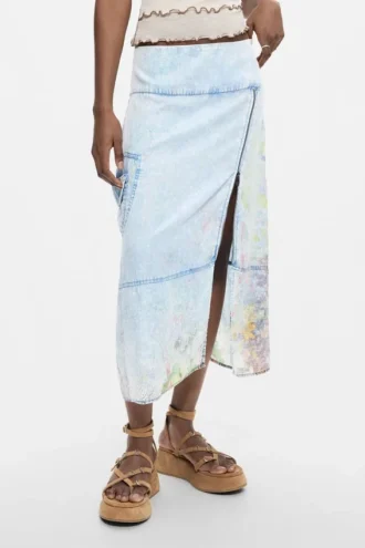 Midi Denim Skirt