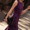 Midi Flocked Dress