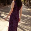 Midi Flocked Dress