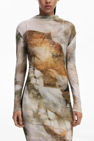 Mock Neck Dress