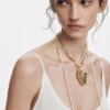 Multi-Position Pendant Shell Gold-Plated Zalio